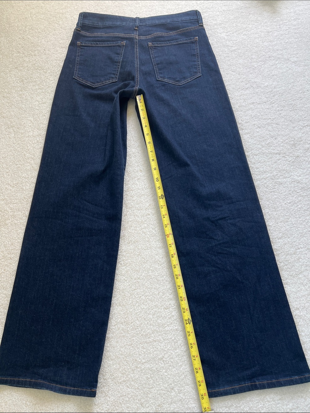 Kut from the Kloth Deep Indigo Charlotte Wide-Leg Jeans 4 Stretch - Picture 7 of 11